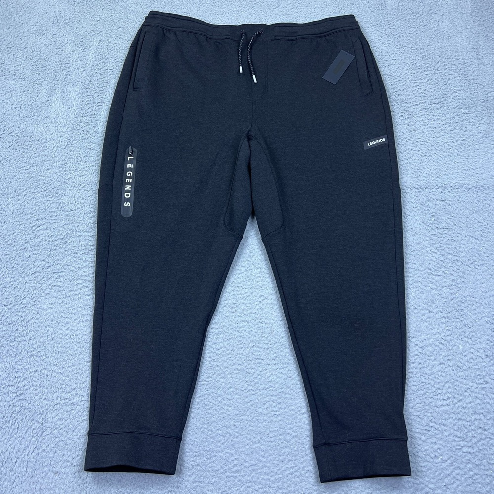 Legends Men's Hawthorne Tech‎ Jogger Pants XXXL Black Heather LGDB031 BKH